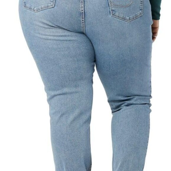 Gold Women's Curvy Totally Shaping Straight Jeans Mid-Rise Stretch Denim Availab - Picture 3 of 4